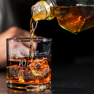 Personalized Prescription Wine on 10.25oz Whiskey Glass