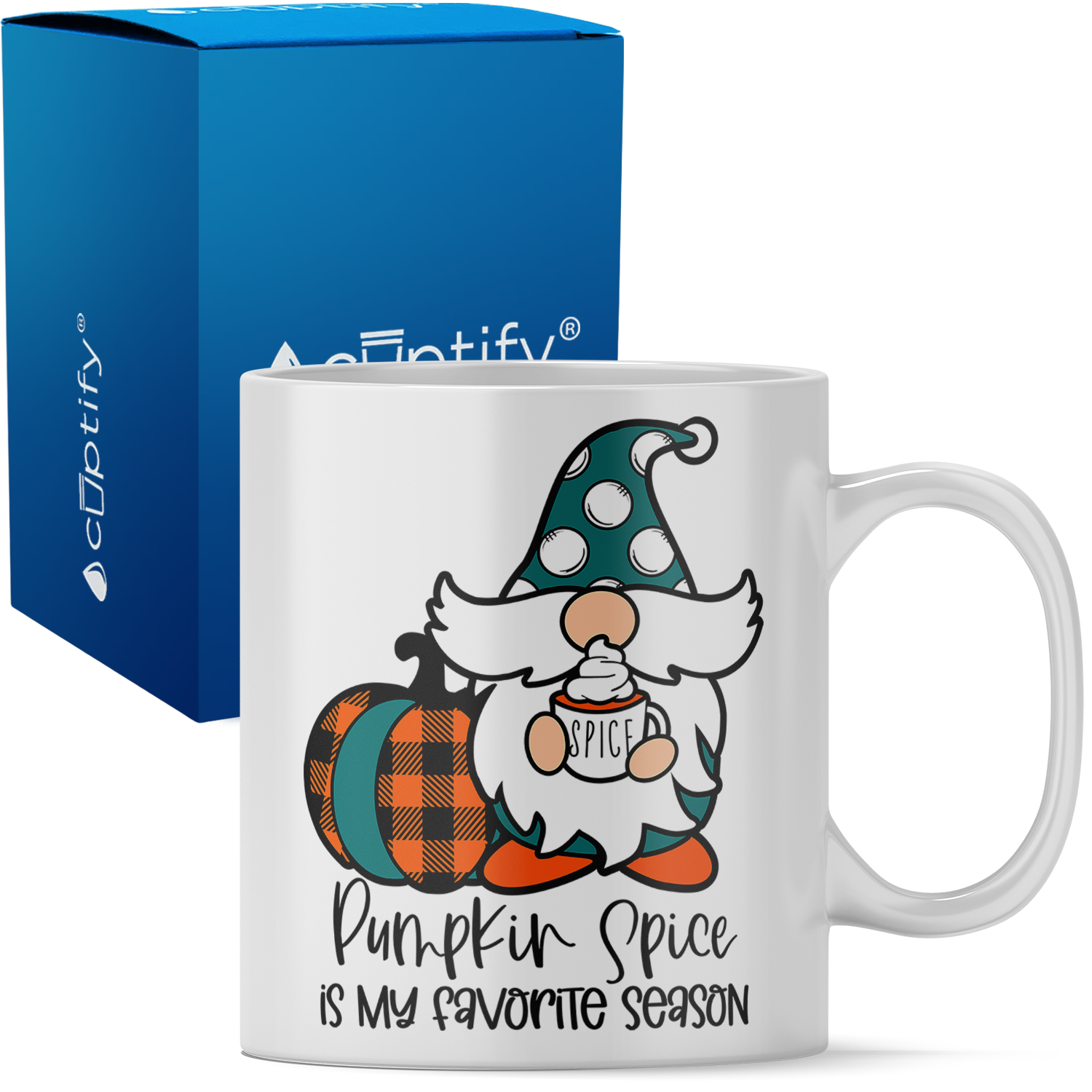 Pumpkin Spice is My Favorite Season Halloween Gnome 11oz White Coffee Mug