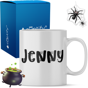 Personalized Spooky Halloween Font 11oz Coffee Mug