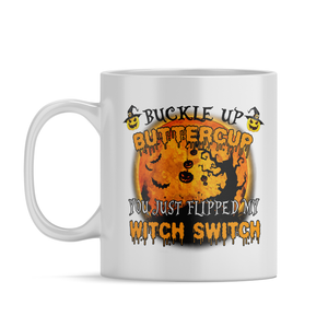 Personalized Buckle Up Butter Cup Girl Masquerade on 11oz Ceramic White Coffee Mug