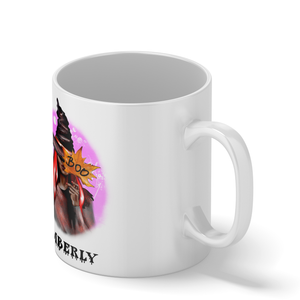 Personalized Buckle Up Butter Cup Girl Masquerade on 11oz Ceramic White Coffee Mug