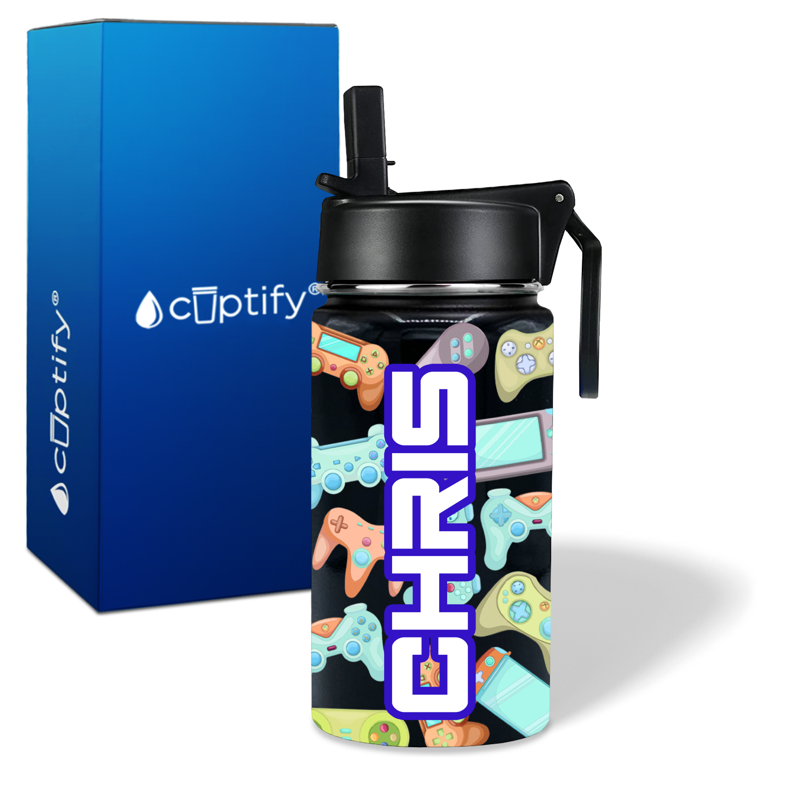 Controllers 12oz Personalized Kids Water Bottle