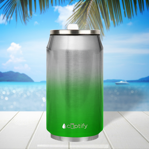 Green Ombre Translucent 12oz Cola Can Bottle