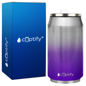 Purple Ombre Translucent 12oz Cola Can Bottle