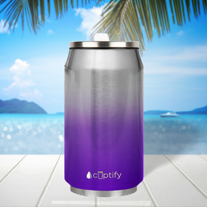 Purple Ombre Translucent 12oz Cola Can Bottle