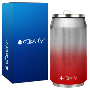 Red Ombre Translucent 12oz Cola Can Bottle