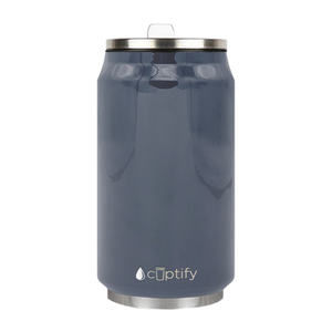 Periwinkle Gray Gloss 12oz Cola Can Bottle