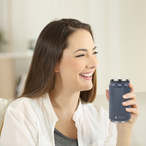 Periwinkle Gray Gloss 12oz Cola Can Bottle