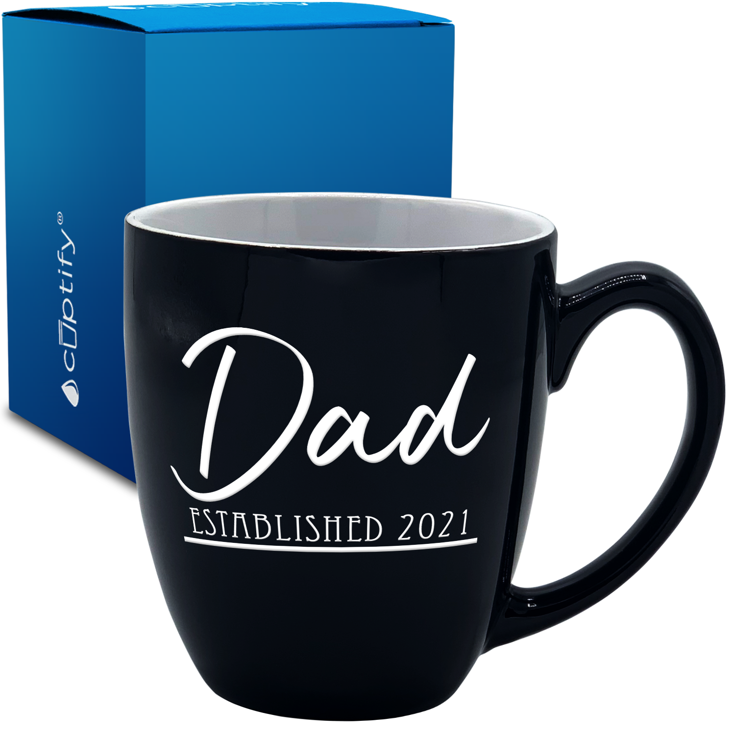 Dad Established 16oz Personalized Bistro Coffee Mug