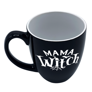 Mama Witch on Black 16oz Halloween Bistro Coffee Mug