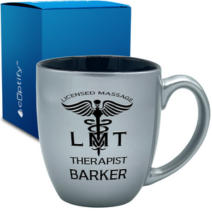 LMT Licensed Massage Therapist 16oz Personalized Bistro Coffee Mug