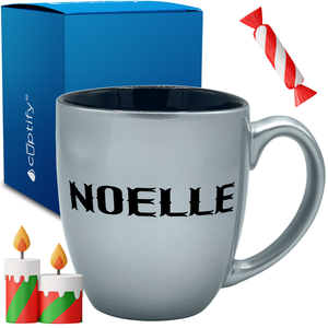 Personalized Claus Christmas Font 16oz Bistro Coffee Mug