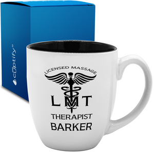 LMT Licensed Massage Therapist 16oz Personalized Bistro Coffee Mug
