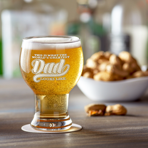 The World's Greatest Dad on 16oz Craft Master Glass