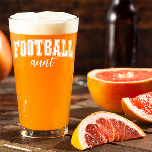Football Aunt 16oz Beer Pint Glass