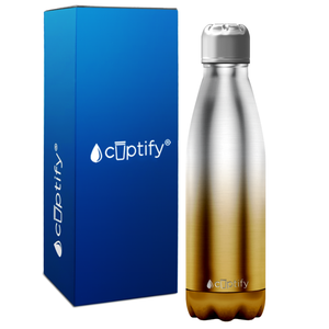Gold Ombre Translucent 17oz Retro Water Bottle