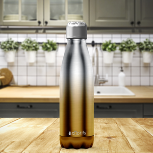 Gold Ombre Translucent 17oz Retro Water Bottle