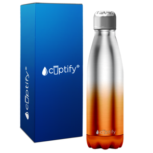 Orange Ombre Translucent 17oz Retro Water Bottle