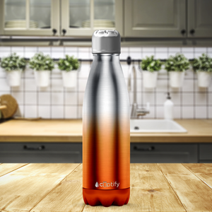 Orange Ombre Translucent 17oz Retro Water Bottle