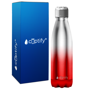 Red Ombre Translucent 17oz Retro Water Bottle
