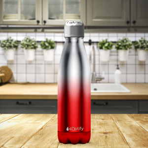 Red Ombre Translucent 17oz Retro Water Bottle
