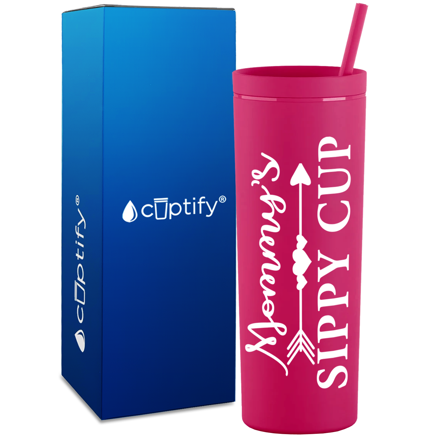 Mommy's Sippy Cup on 18oz Acrylic Skinny Tumbler