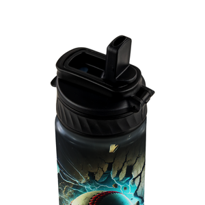 Personalized Baseball Breakthrough with Name 18oz Kids Water Bottle