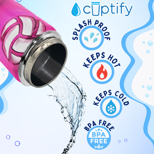 Personalized Bubble Volleyball with Name 18oz Kids Water Bottle