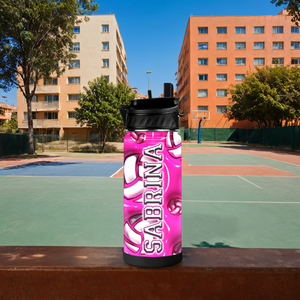 Personalized Bubble Volleyball with Name 18oz Kids Water Bottle
