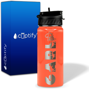 Personalized Dinosaur with Name and Icon on 18oz Wide Mouth Kids Water Bottle