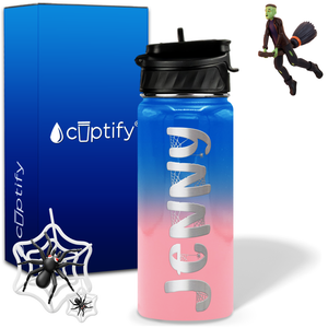 Personalized Spooky on 18oz Halloween Water Bottle