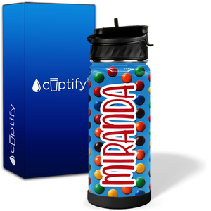 Personalized Colorful Chocolate Candies 18oz Wide Mouth Kids Water Bottle