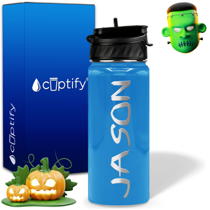 Personalized Scary Halloween Font on 18oz Wide Mouth