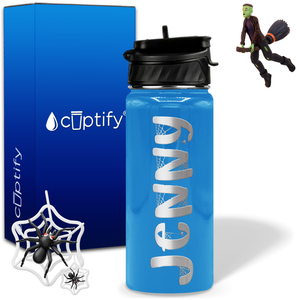 Personalized Spooky on 18oz Halloween Water Bottle