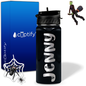Personalized Spooky on 18oz Halloween Water Bottle
