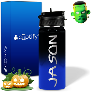 Personalized Scary Halloween Font on 18oz Wide Mouth