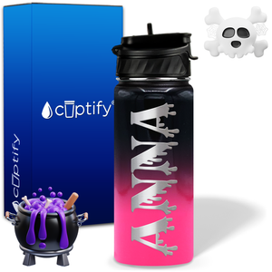 Personalized Bloody on Halloween 18oz Water Bottle