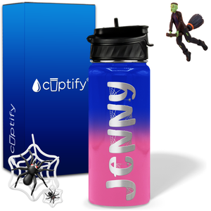Personalized Spooky on 18oz Halloween Water Bottle