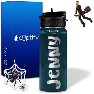 Personalized Spooky on 18oz Halloween Water Bottle