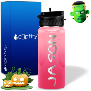 Personalized Scary Halloween Font on 18oz Wide Mouth