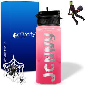 Personalized Spooky on 18oz Halloween Water Bottle