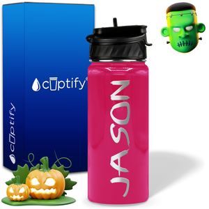 Personalized Scary Halloween Font on 18oz Wide Mouth