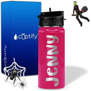 Personalized Spooky on 18oz Halloween Water Bottle