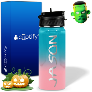 Personalized Scary Halloween Font on 18oz Wide Mouth