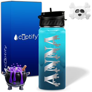 Personalized Bloody on Halloween 18oz Water Bottle