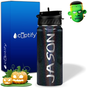 Personalized Scary Halloween Font on 18oz Wide Mouth