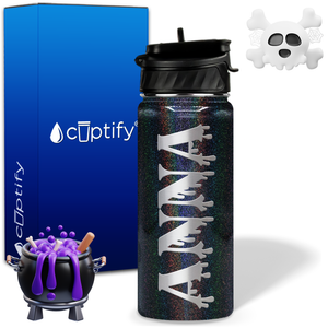 Personalized Bloody on Halloween 18oz Water Bottle