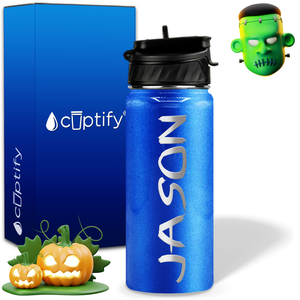 Personalized Scary Halloween Font on 18oz Wide Mouth