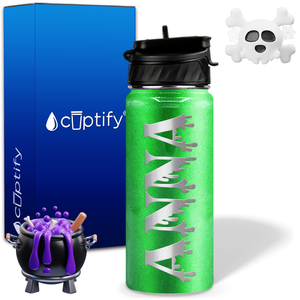 Personalized Bloody on Halloween 18oz Water Bottle