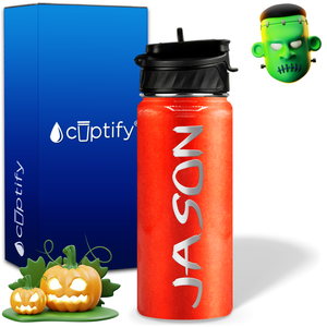 Personalized Scary Halloween Font on 18oz Wide Mouth